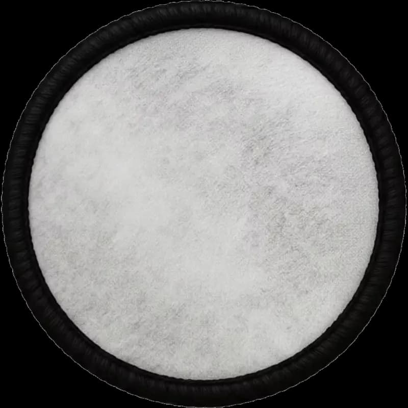Dos thermocollant d'un écusson rond, film blanc à poser au fer