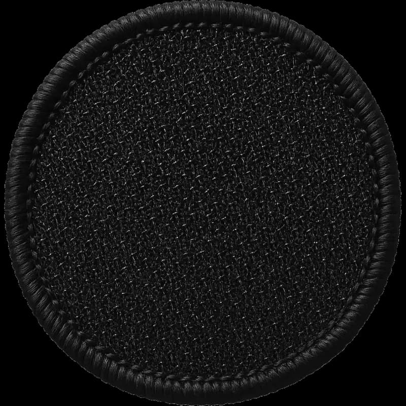 Dos velcro auto-agrippant d'un écusson rond, face crochets noire
